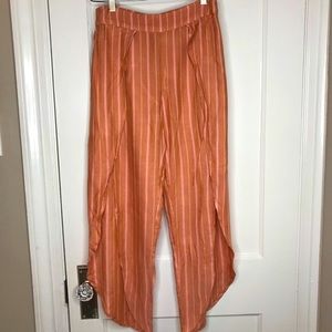 Free People Striped Flare Casual Pants Size 0